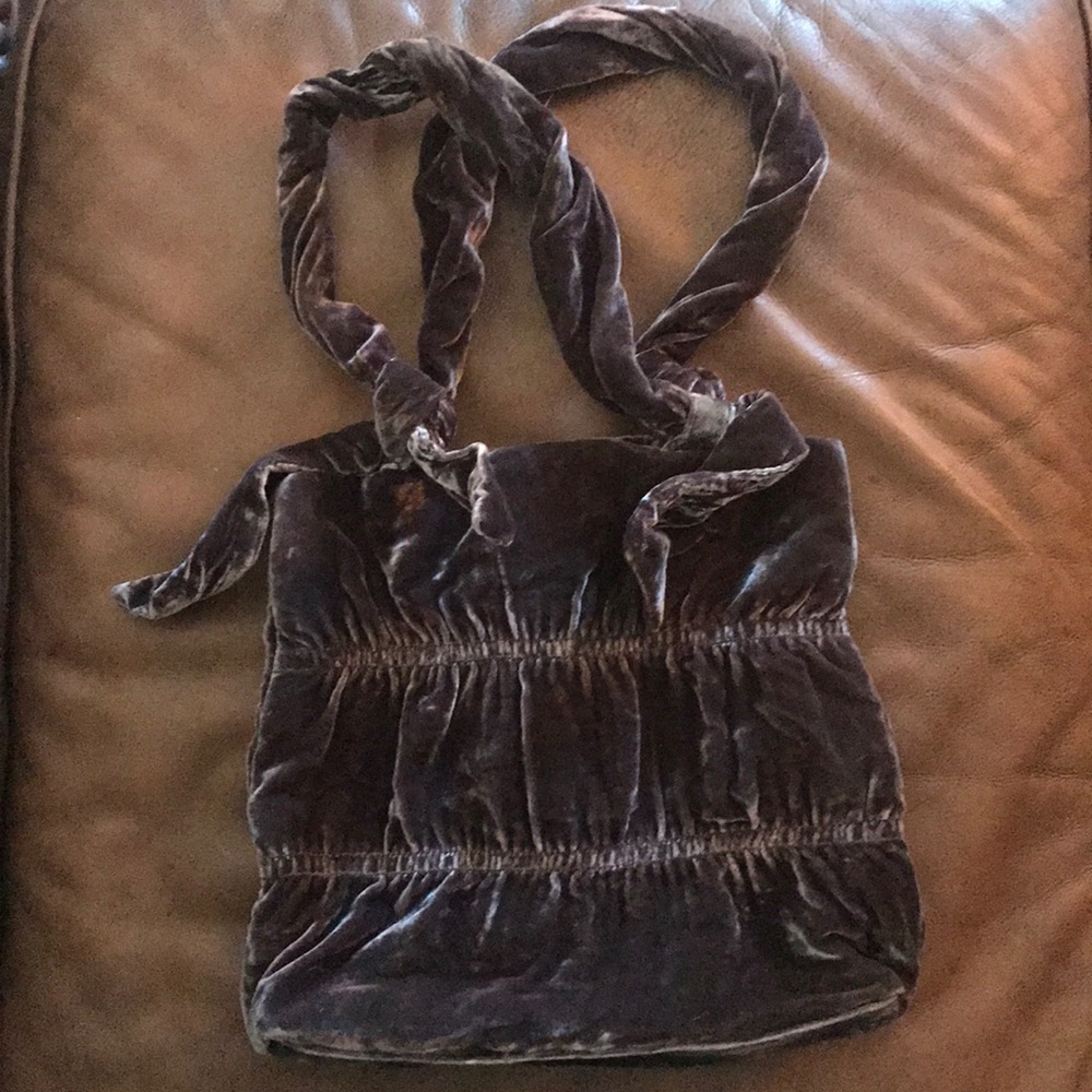 J. Jill purple crushed velvet purse